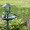 Best Choice Products Solar Outdoor Bird Bath Pedestal Fountain Garden Decoration w/ Fillable Planter Base